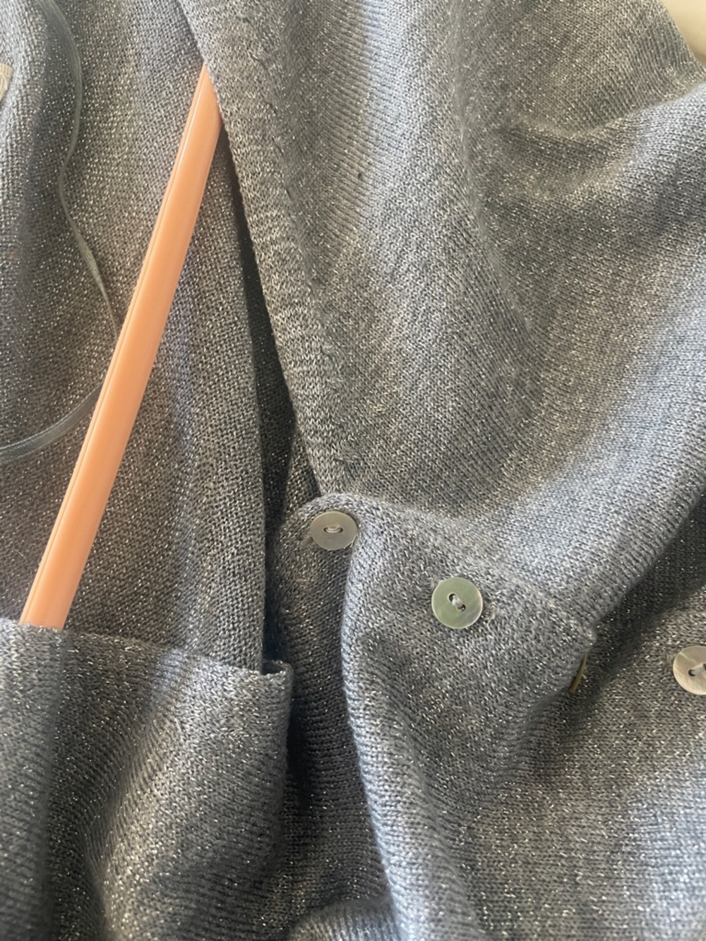 ZARAKNIT Metallic Gray Cropped Cardigan 🔥 - Size Small, Excellent Condition - Picture 10 of 10
